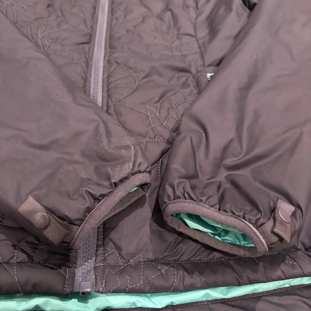 The North Face Womens Floral Quilted Insulated Jacket Gray Teal XS Full Zip - Picture 5 of 10